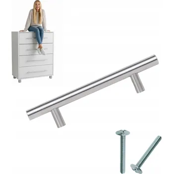 Nábytkové kování Nábytková úchytka relingová AKS, velikost 160/220, chrom