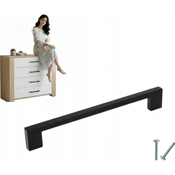 Nábytkové kování NÁBYTKOVÁ ÚCHYTKA ČERNÁ ÚCHYTKA NA NÁBYTEK PRO KUCHYŇSKÉ SKŘÍŇKY 320/342 MM BLISS AKS