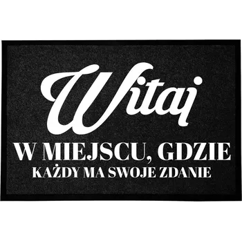 Rohožka VSTUPNÍ ROHOŽKA 40X60 ČERNÁ DO DOMU S HUMOREM KAŽDÝ MÁ SVŮJ NÁZOR