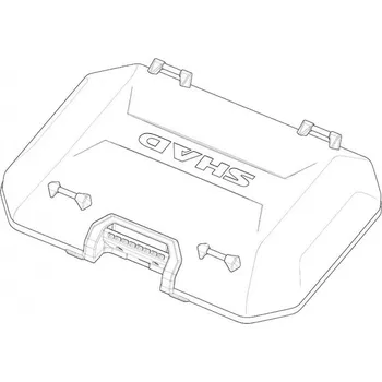 Zavazadlo na motocykl Kryt kufru SHAD TERRA TR55 203913R hliník pro HONDA NX 500