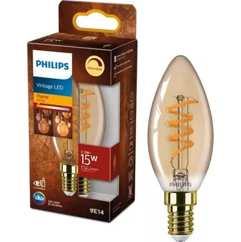 Žárovka LED Stmívatelná žárovka VINTAGE Philips E14/2,5W/230V 1800K