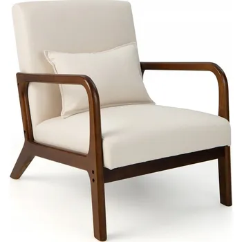 Křeslo Tradiční křeslo Costway bílé