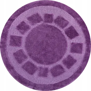 Koupelnová předložka KOUPELNOVÁ PŘEDLOŽKA S GUMOVOU PODLOŽKOU KULATÝ FIALOVÁ POD VANU OCEAN prům. 67 cm