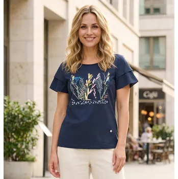 Dámské tričko Dámské triko KIXMI RIANNA TMAVĚ MODRÁ S