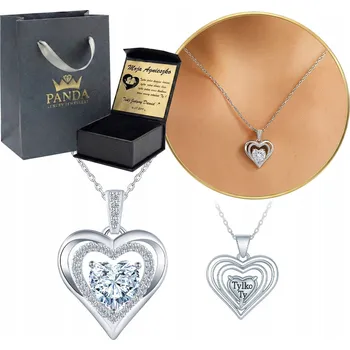 Náhrdelník Stříbrný Náhrdelník 925 SRDCE Jen Ty Gravírování Dárek VALENTÝN Dívky