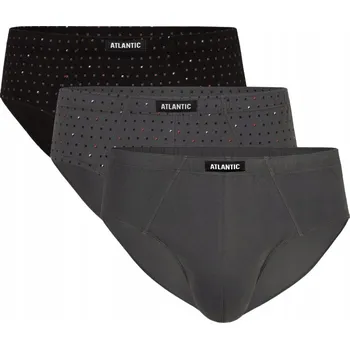 Slipy Pánské slipy Atlantic bavlněné 3MP-101/06 classic khaki M