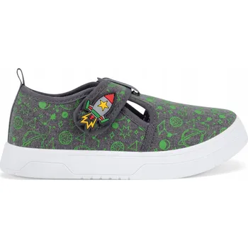 Dívčí obuv ACTION BOY Dětské papuče na suchý zip šedé, velikost 25