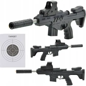 Dětská zbraň PUŠKA PISTOLE NA KULIČKY LASER ASG REPLIKA 44 CM