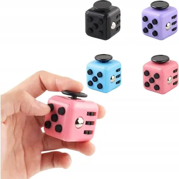 Hlavolam 4X ANTISTRESOVÁ KOSTKA FIDGET CUBE - SADA 4 KUSŮ - tlačítka, kolečka do ruky