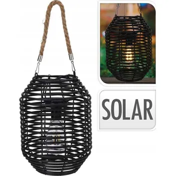 Venkovní osvětlení SOLÁRNÍ LAMPION ČERNÝ 27 CM