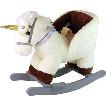 Houpací kůň Houpací Kůň Jednorožec Pro Batolata Bílý Béžový