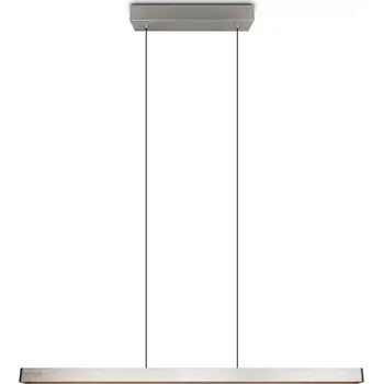 Trio Leuchten 333310207 DONEGAL - Závěsný stahovací lustr nad stůl, s dálkovým ovladačem a elektrickým stahováním, LED 40W, 4650lm, 2700 - 6500K, matný nikl (Stahovací lustr nad stůl nebo sedačku v béžové barvě)