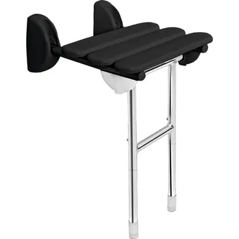 Dávkovač mýdla HANDICAP sklopné sedátko do sprchového koutu s podpěrou, 38x36cm, černá