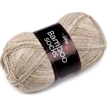 Příze Pletací příze Bamboo Socks / ponožkovka 100 g, střední, 1 (7909) béžová
