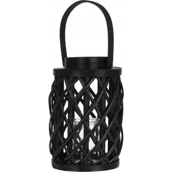 Svícen Lampička na svíčku 25 cm černá vrba