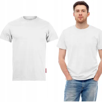 PÁNSKÉ TRIČKO BÍLÉ S PÁNSKÉ BAVLNĚNÉ TRIČKO KRÁTKÝ RUKÁV BÍLÉ HLADKÉ