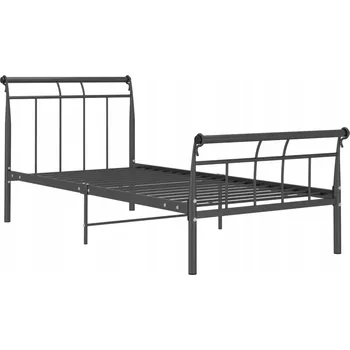 Postel Manželská kovová postel VidaXL 100x200 cm černá
