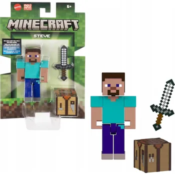 Figurka Minecraft figurka Steve, pixelová postavička + příslušenství JCN28