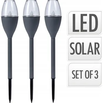 Venkovní osvětlení Solární lampa zapichovací ProGarden černá 37 cm 3 ks