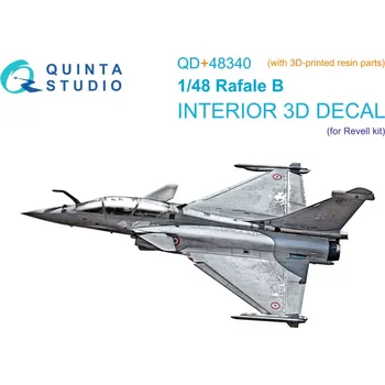 Plastikový model Quinta studio 1/48 Dassault Rafale B 3D-Print&col.Interior (REV)