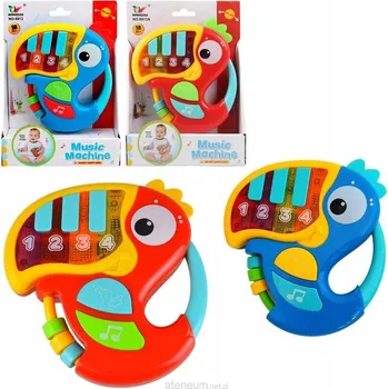 Hudební nástroj pro děti KLAVÍR PAPOUŠEK INTERAKTIVNÍ HUDEBNÍ NÁSTROJ PRO BATOLATA HUDBA