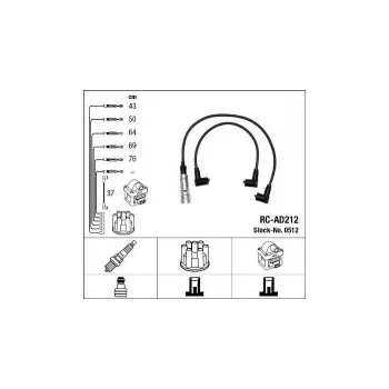 Zapalovací kabel Sada kabelů pro zapalování NGK RC-AD212 - AUDI, VW
