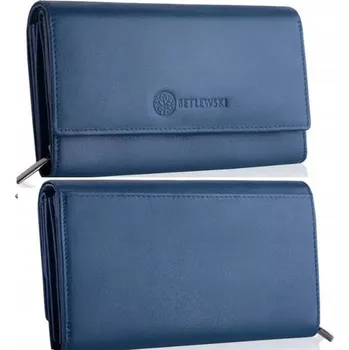 Peněženka Betlewski dámská peněženka z pravé kůže – modrá