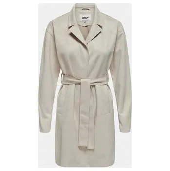 Dámský kabát Only dámský kabát šedý klasický bez kapuce velikost S