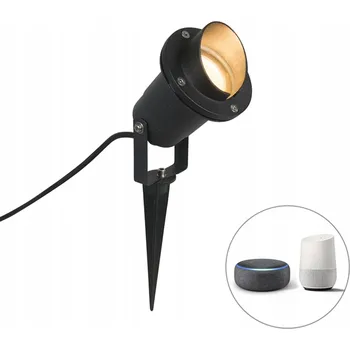 Chytrý reflektor na hrotu černý IP65 s WiFi GU10 - Done