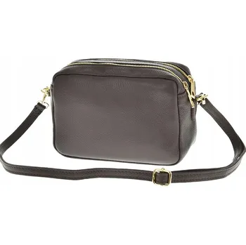 Kabelka Vera Pelle kabelka, kožená kabelka přes rameno z přírodní semišové kůže, hnědá