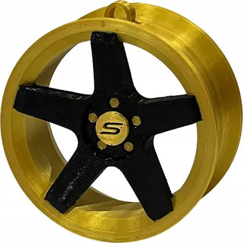 Přívěsek Přívěsek Slide Felga 06 Gold-Black 70 mm Přívěsek Na Klíče Vánoční koule