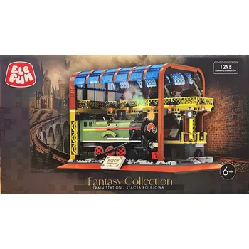 ostatní stavebnice STAVEBNICE EleFun FANTASY COLLECTION Železniční Stanice 1295 dílků