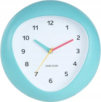 Hodiny TYRKYSOVÉ KULATÝ ČITELNÉ NÁSTĚNNÉ HODINY KARLSSON FUNKY KA6049BL 25 cm