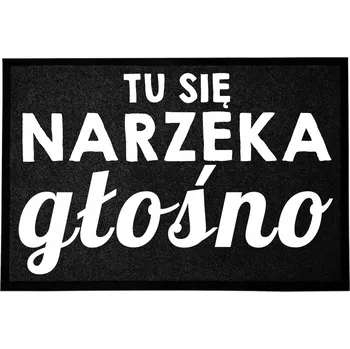 Rohožka VCHODOVÁ ROHOŽKA 40X60CM ČERNÁ - VTIPNÁ ROHOŽKA S HUMOREM "HLASITĚ SI STĚŽUJE"