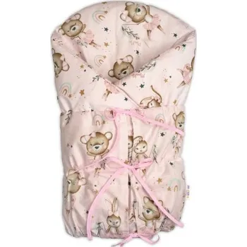 Baby Nellys Klasická retro zavinovačka Lally šněrovací s výplní Baby Nellys Little Balerina růžová