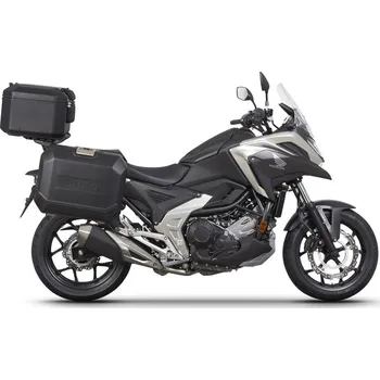 Zavazadlo na motocykl Kompletní sada černých hliníkových kufrů SHAD TERRA BLACK , 48L topcase 47L/47L boční kufry, včetně montážní sady a plotny SHAD HONDA NC 750 X 2021- pro HONDA NC 750 X, XD