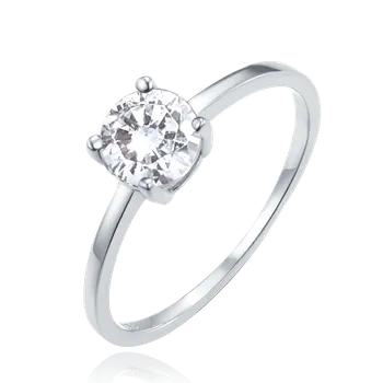 Prsten MINET Elegantní stříbrný prsten s bílým zirkonem vel. 54