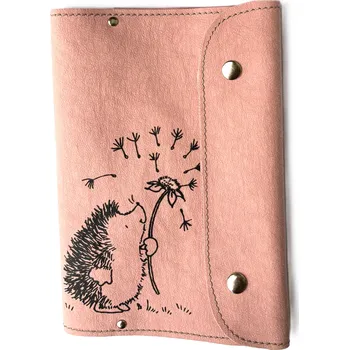 Hnízdečko pro miminko Obal na zdravotní a očkovací průkaz JEŽEK růžový