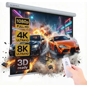 Projekční technika Elektrické projekční plátno na zeď AVC-E180 100" 180x180 cm AVCentrum