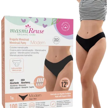 Menstruační kalhotky Masmi Menstruační kalhotky MODERN nízký pas, velikost L