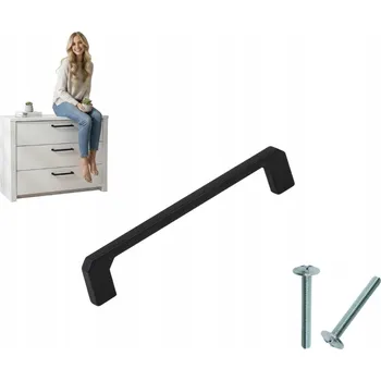 Nábytkové kování ČERNÝ NÁBYTKOVÁ ÚCHYTKA na nábytek VULKAN ČERNÝ ROZ.192