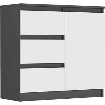 Komoda Komoda Framire 80 x 33 x 76 cm antracit, bílá matná