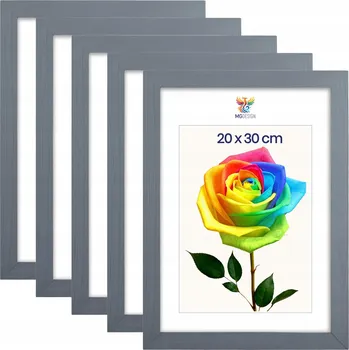 Obraz Sada 10 ks fotorámečků 20 x 30 cm šedých, dřevěných