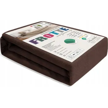 Prostěradlo Froté prostěradlo s gumou hnědé 120x200 cm