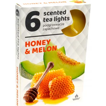 Svíčka Parafínové čajové svíčky s vůní medu a melounu Admit 6 ks