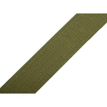 Bavlněný popruh šíře 30 mm, střední, 4802 zelená khaki
