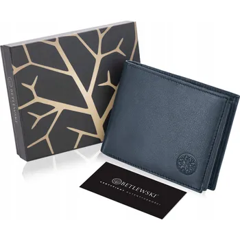 Peněženka Peněženka Betlewski , přírodní kůže, modrá - muž