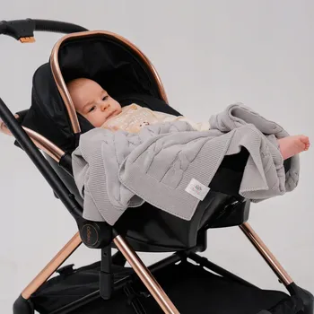 Prostěradlo Teplá deka - 90x100 cm - Snuglytots - Model Cubble - Šedá