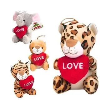 plyšák Plyšové zvířátko se srdíčkem - 4 druhy