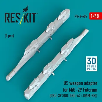 Plastikový model Reskit 1/48 US weapon adapter for MiG-29 Fulcrum (2 pcs.)